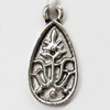 Pendant, Zinc Alloy Jewelry Findings, Teardrop, 9x18mm, Sold by Bag