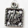 Pendant, Zinc Alloy Jewelry Findings, 10x13mm, Sold by Bag