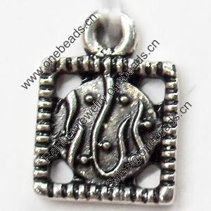 Pendant, Zinc Alloy Jewelry Findings, 10x13mm, Sold by Bag