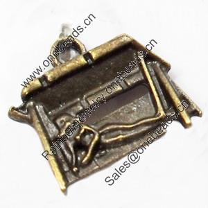 Pendant, Zinc Alloy Jewelry Findings, 16x15mm, Sold by Bag