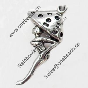 Pendant, Zinc Alloy Jewelry Findings, 16x34mm, Sold by Bag