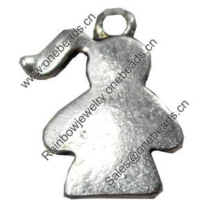 Pendant, Zinc Alloy Jewelry Findings, 12x20mm, Sold by Bag