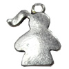 Pendant, Zinc Alloy Jewelry Findings, 12x20mm, Sold by Bag