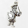 Pendant, Zinc Alloy Jewelry Findings, 13x25mm, Sold by Bag