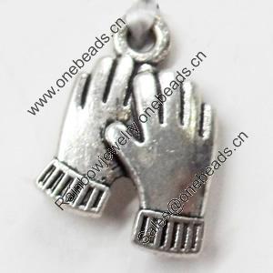 Pendant, Zinc Alloy Jewelry Findings, 13x19mm, Sold by Bag