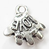 Pendant, Zinc Alloy Jewelry Findings, 18x18mm, Sold by Bag