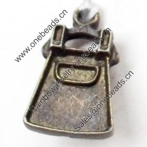 Pendant, Zinc Alloy Jewelry Findings, 10x18mm, Sold by Bag