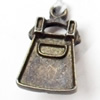 Pendant, Zinc Alloy Jewelry Findings, 10x18mm, Sold by Bag