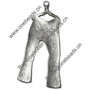 Pendant, Zinc Alloy Jewelry Findings, 19x46mm, Sold by Bag