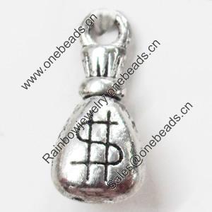 Pendant, Zinc Alloy Jewelry Findings, 8x20mm, Sold by Bag