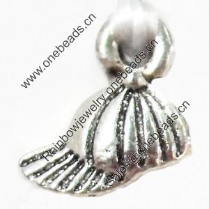 Pendant, Zinc Alloy Jewelry Findings, 8x9mm, Sold by Bag