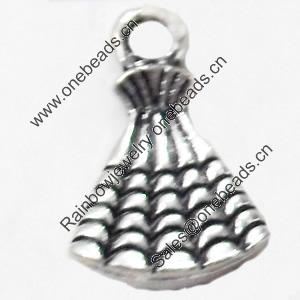 Pendant, Zinc Alloy Jewelry Findings, 9x14mm, Sold by Bag