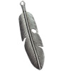 Pendant, Zinc Alloy Jewelry Findings, Leaf, 15x62mm, Sold by Bag