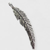 Pendant, Zinc Alloy Jewelry Findings, Leaf, 8x42mm, Sold by Bag