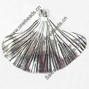 Pendant, Zinc Alloy Jewelry Findings, 35x27mm, Sold by Bag