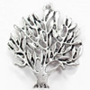 Pendant, Zinc Alloy Jewelry Findings, Tree, 25x30mm, Sold by Bag