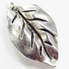 Pendant, Zinc Alloy Jewelry Findings, Leaf, 14x25mm, Sold by Bag