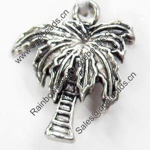 Pendant, Zinc Alloy Jewelry Findings, Tree, 18x22mm, Sold by Bag