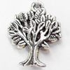 Pendant, Zinc Alloy Jewelry Findings, Tree, 17x22mm, Sold by Bag