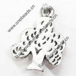 Pendant, Zinc Alloy Jewelry Findings, Tree, 14x20mm, Sold by Bag
