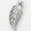 Pendant, Zinc Alloy Jewelry Findings, Leaf, 17x18mm, Sold by Bag