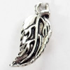 Pendant, Zinc Alloy Jewelry Findings, Leaf, 8x19mm, Sold by Bag