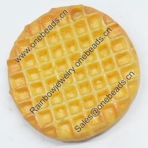 Resin Pendants, Flat Round, 43mm, Sold by Bag
