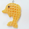 Resin Pendants, Fish, 39x51mm, Sold by Bag