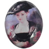 Resin Cabochons, No-Hole Jewelry findings, Faceted Oval, 39x53mm, Sold by PC