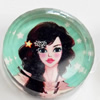 Resin Cabochons, No-Hole Jewelry findings, 26mm, Sold by PC