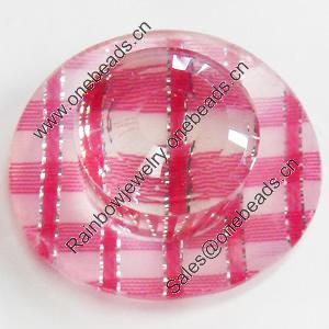 Resin Cabochons, No-Hole Jewelry findings, 28x24mm, Sold by PC