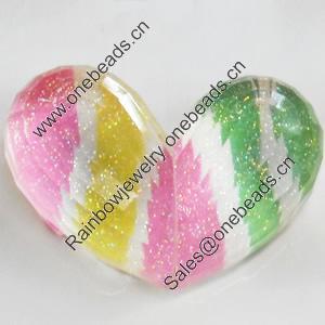 Resin Cabochons, No-Hole Jewelry findings, 31x23mm, Sold by PC