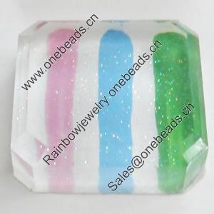 Resin Cabochons, No-Hole Jewelry findings, 24mm, Sold by PC