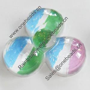 Resin Cabochons, No-Hole Jewelry findings, Flower, 29mm, Sold by PC