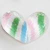 Resin Cabochons, No-Hole Jewelry findings, Heart, 32x22mm, Sold by PC
