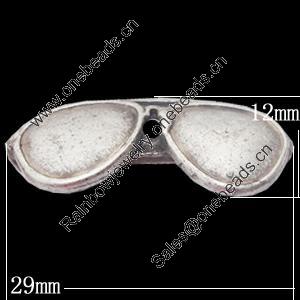 Pendant, Zinc Alloy Jewelry Findings, Glasses 29x12mm, Sold by Bag