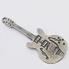 Pendant, Zinc Alloy Jewelry Findings, Guitar 40x17mm, Sold by Bag