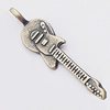 Pendant, Zinc Alloy Jewelry Findings, Guitar 40x10mm, Sold by Bag
