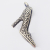 Pendant, Zinc Alloy Jewelry Findings, Shoes 10x23mm, Sold by Bag