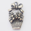 Pendant, Zinc Alloy Jewelry Findings, 12x22mm, Sold by Bag