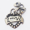 Pendant, Zinc Alloy Jewelry Findings, 14x20mm, Sold by Bag