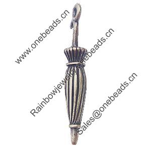Pendant, Zinc Alloy Jewelry Findings, 6x37mm, Sold by Bag