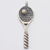 Pendant, Zinc Alloy Jewelry Findings, 10x30mm, Sold by Bag