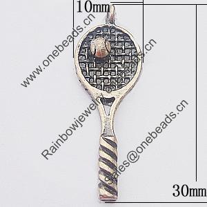 Pendant, Zinc Alloy Jewelry Findings, 10x30mm, Sold by Bag