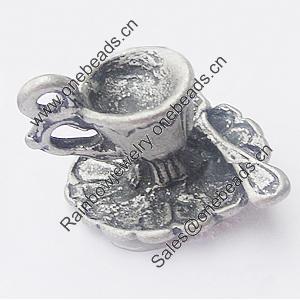 Pendant, Zinc Alloy Jewelry Findings, Cup 13x10mm, Sold by Bag