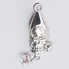 Pendant, Zinc Alloy Jewelry Findings, 7x18mm, Sold by Bag