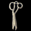 Pendant, Zinc Alloy Jewelry Findings, Scissors 13x29mm, Sold by Bag