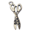 Pendant, Zinc Alloy Jewelry Findings, Scissors 10x25mm, Sold by Bag