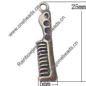 Pendant, Zinc Alloy Jewelry Findings, 5x25mm, Sold by Bag