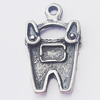 Pendant, Zinc Alloy Jewelry Findings, 10x16mm, Sold by Bag